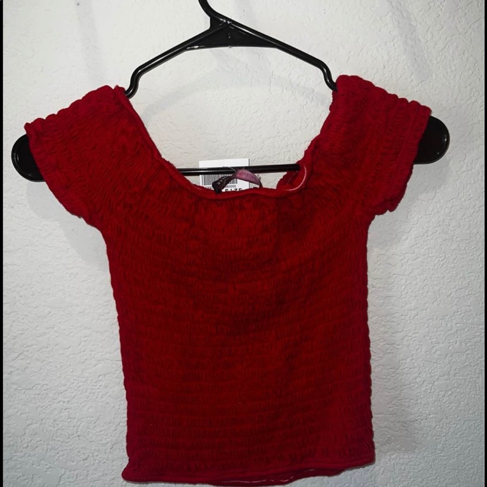 Brandy Melville red off the shoulder shirt